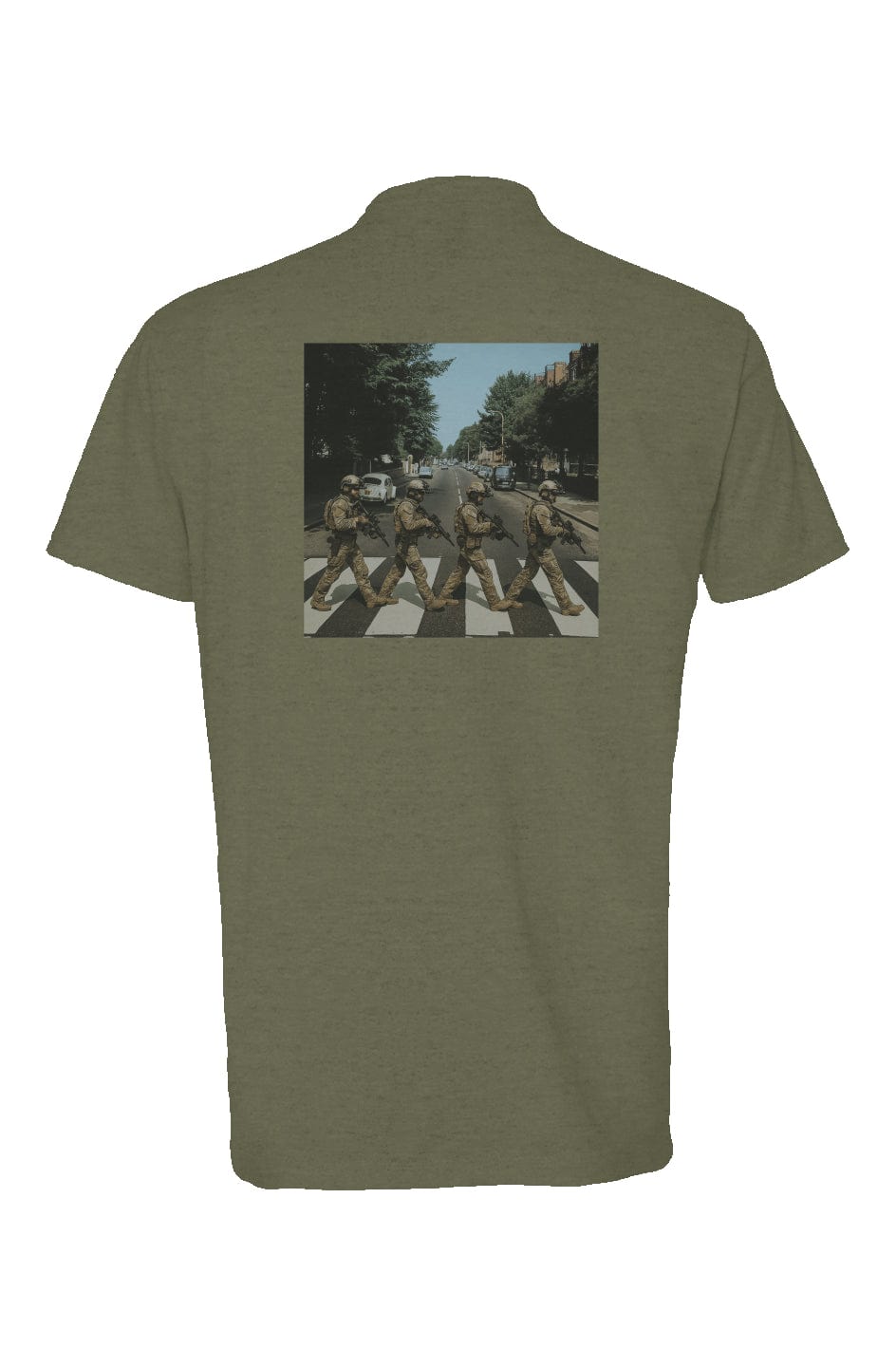 Bea - People walking across a road - On back