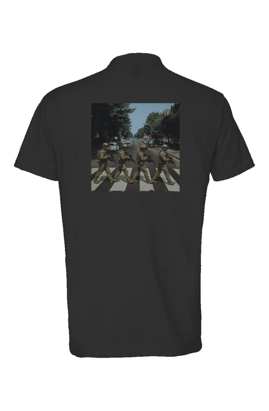 Bea - People walking across a road - On back