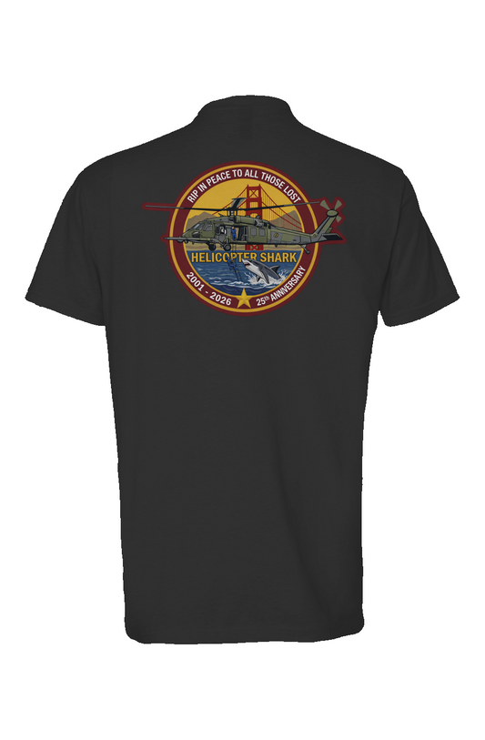 Helicopter Shark 25th Anniversary Memorial Shirt