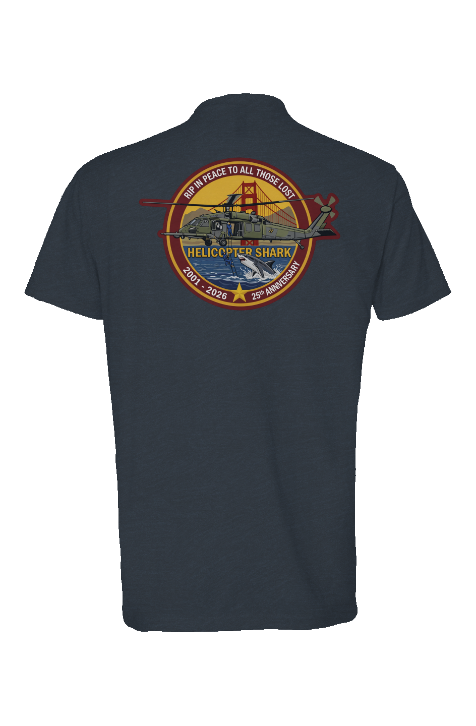 Helicopter Shark 25th Anniversary Memorial Shirt