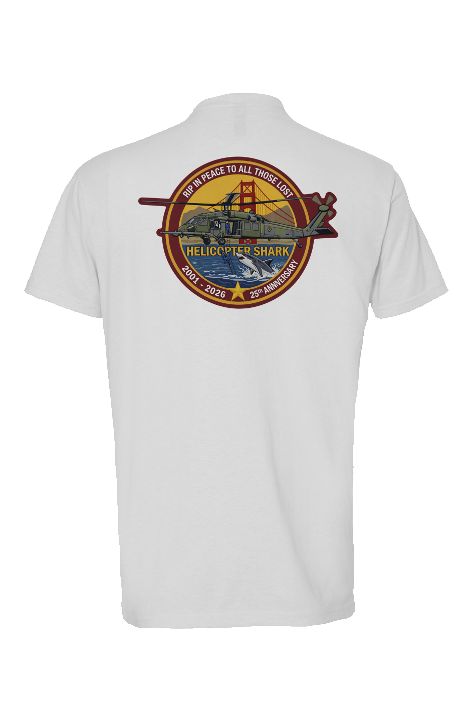 Helicopter Shark 25th Anniversary Memorial Shirt