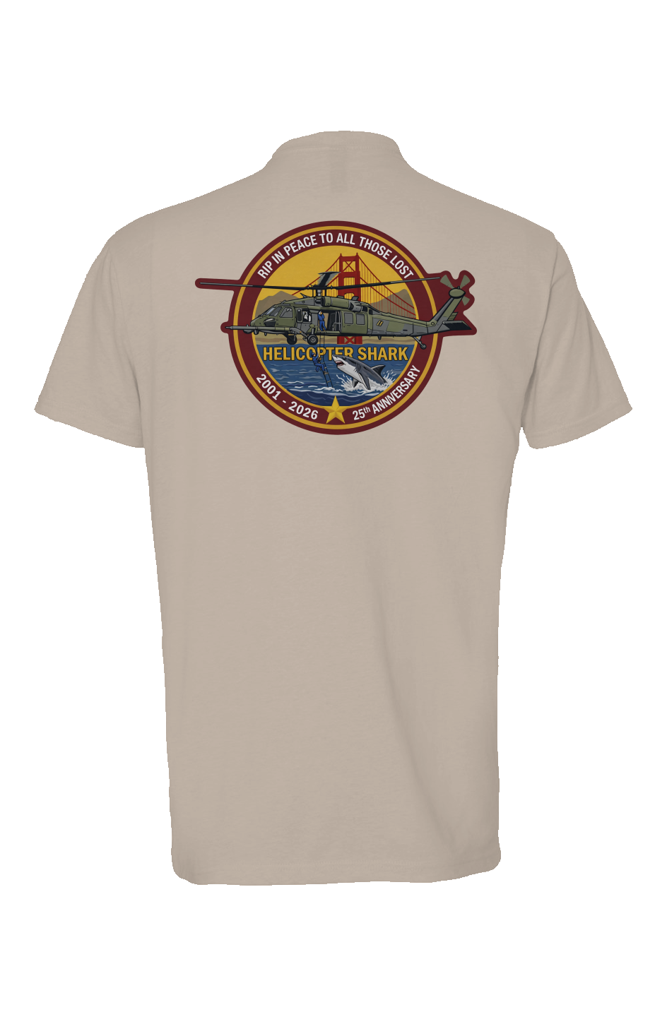 Helicopter Shark 25th Anniversary Memorial Shirt