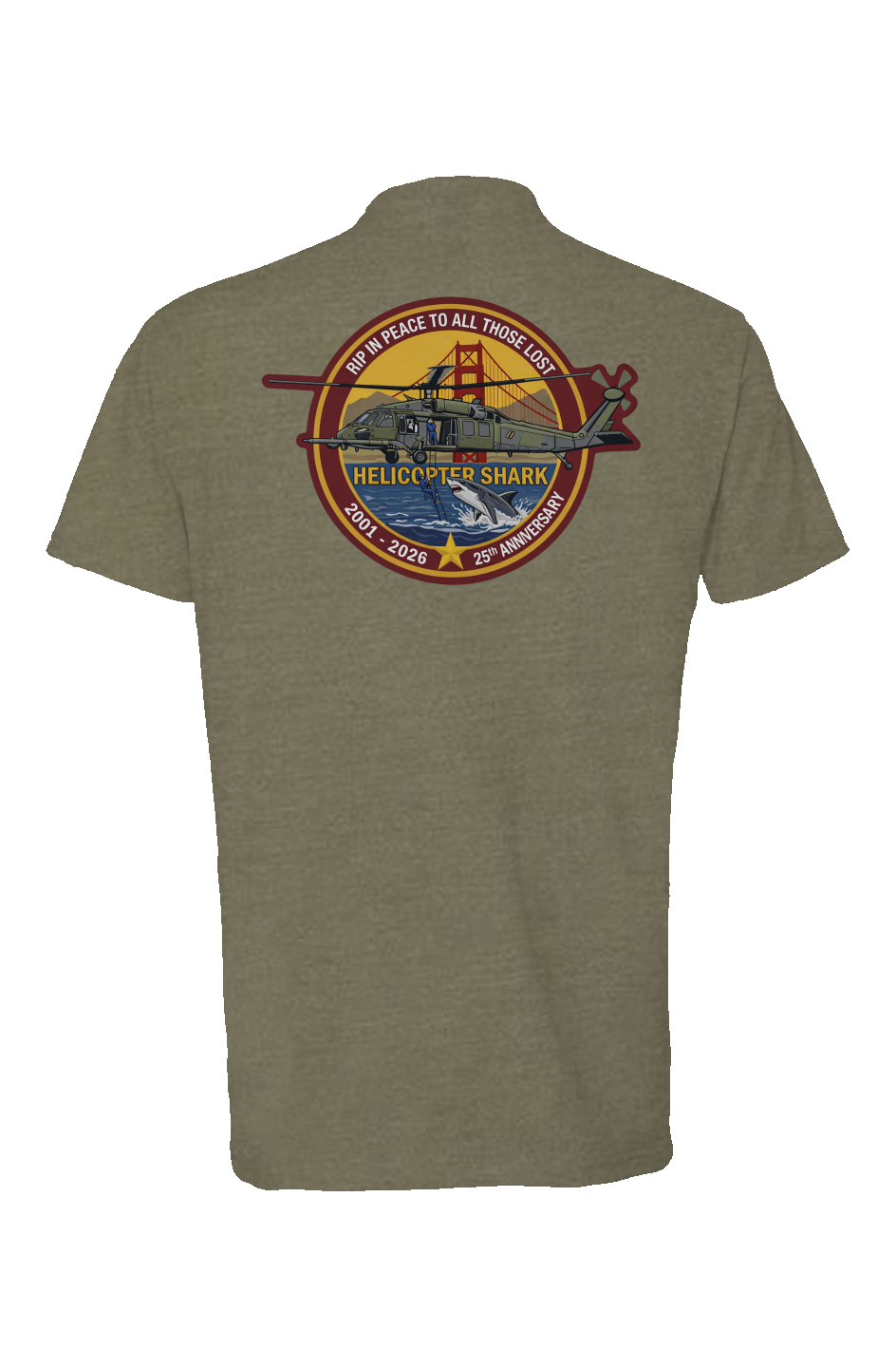 Helicopter Shark 25th Anniversary Memorial Shirt