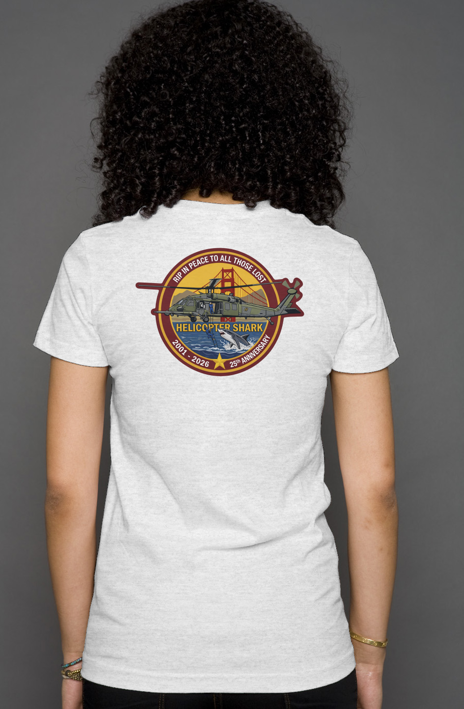 Helicopter Shark 25th Anniversary Memorial Shirt
