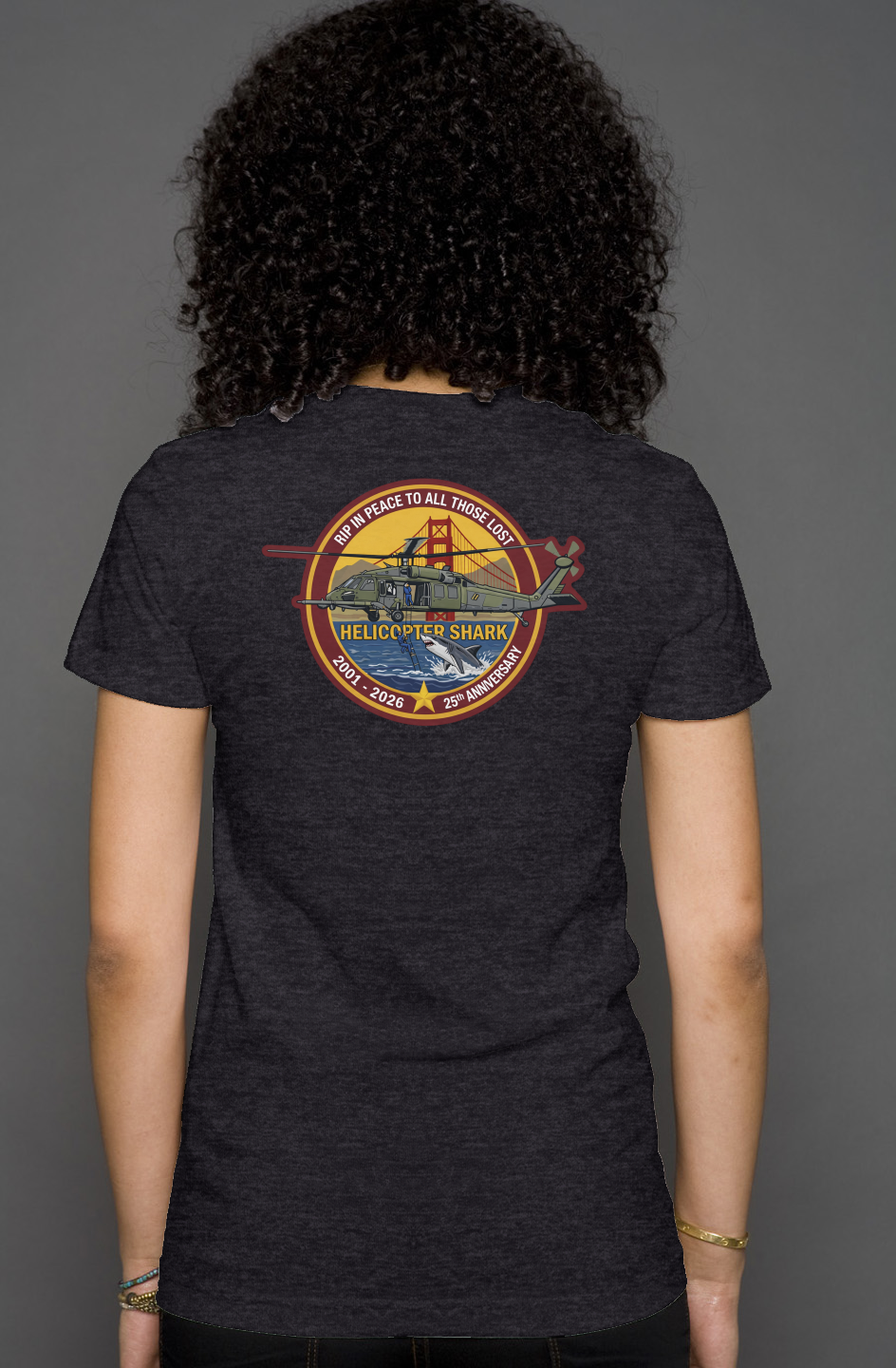 Helicopter Shark 25th Anniversary Memorial Shirt